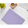 Cuaderno espiral liderpapel a4 witty tapa dura 80h 90gr cuadro 4mm con margen color violeta