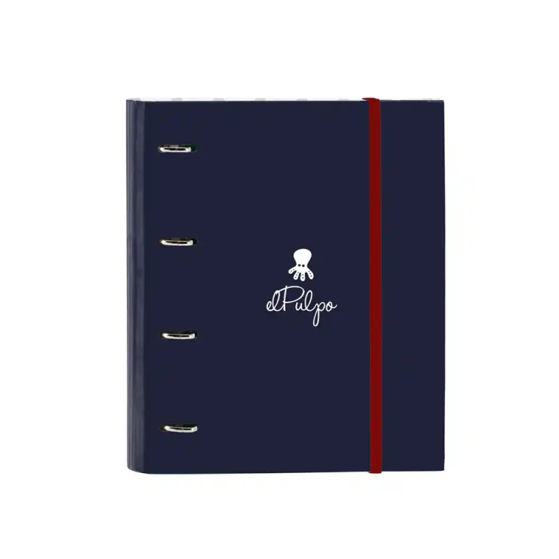 Carpeta safta 4 anillas de 35mm a4 con recambio 100h con goma y 5 separadores el pulpo