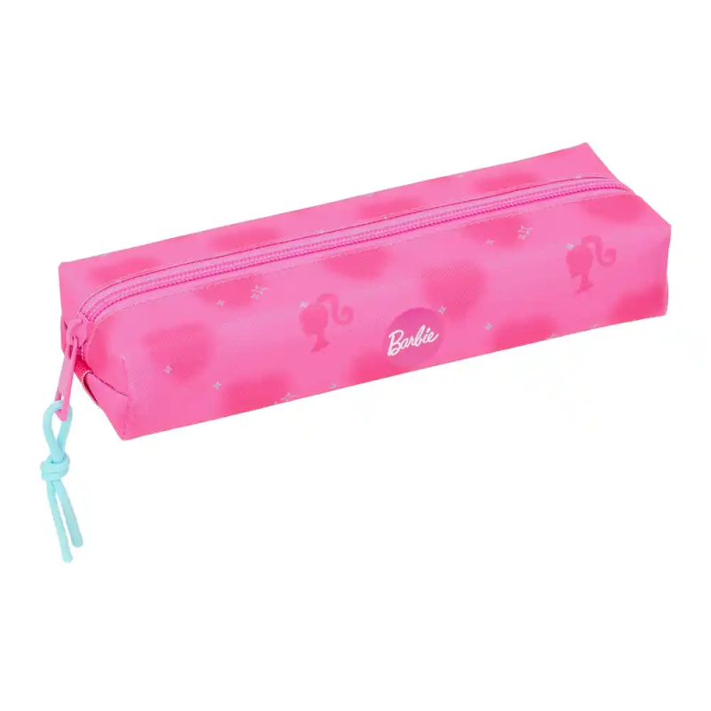 Bolso escolar portatodo safta rectangular con goma elastica 22cm barbie corazones 40x220x70 mm
