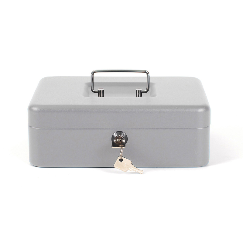 Caja caudales q-connect 10/' 250x180x90 mm plata con portamonedas