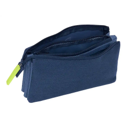 Bolso escolar portatodo safta triple munich blue indigo 120x220x30 mm