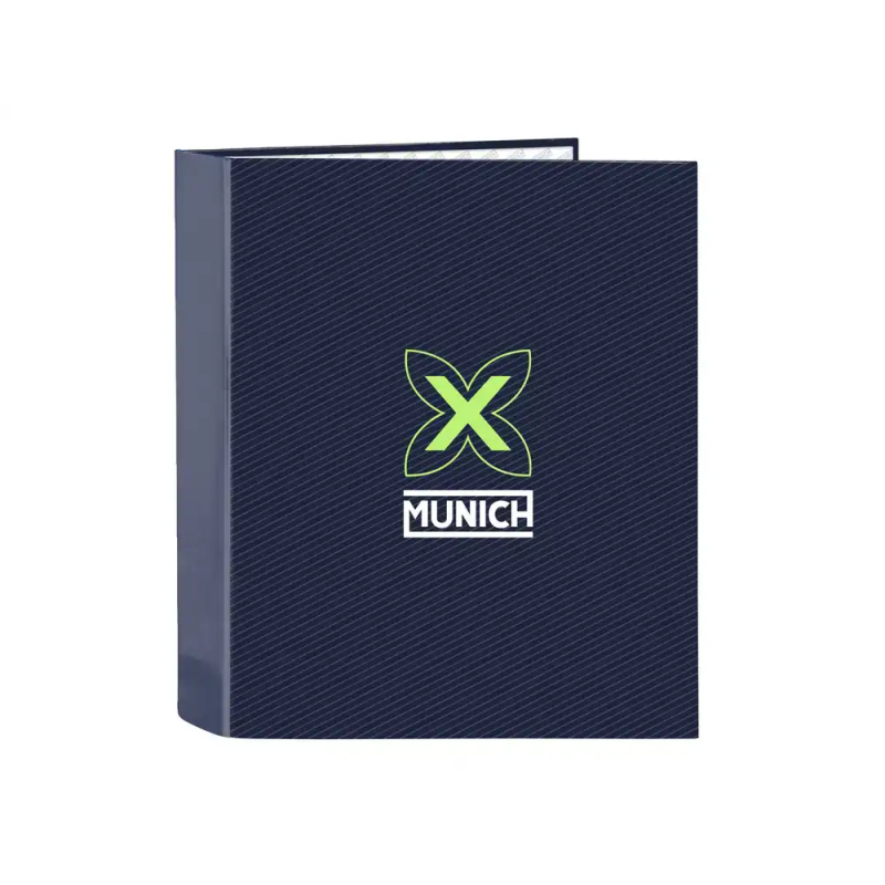 Carpeta safta 4 anillas folio carton lomo ancho munich blue indigo