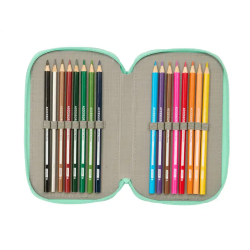 Plumier escolar safta triple 37 piezas safta cuore 195x125x55 mm