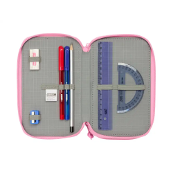 Plumier escolar safta triple 37 piezas blackfit8 smile 195x125x55 mm