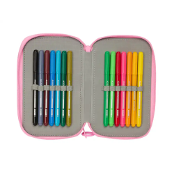 Plumier escolar safta triple 37 piezas blackfit8 smile 195x125x55 mm