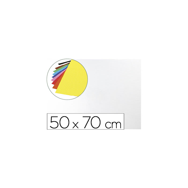 Goma eva ondulada liderpapel 50x70cm 2,2mm de espesor blanco