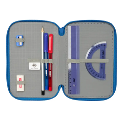Plumier escolar safta triple 37 piezas superman 195x125x55 mm