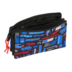 Bolso escolar portatodo safta triple hot wheels 120x220x30 mm