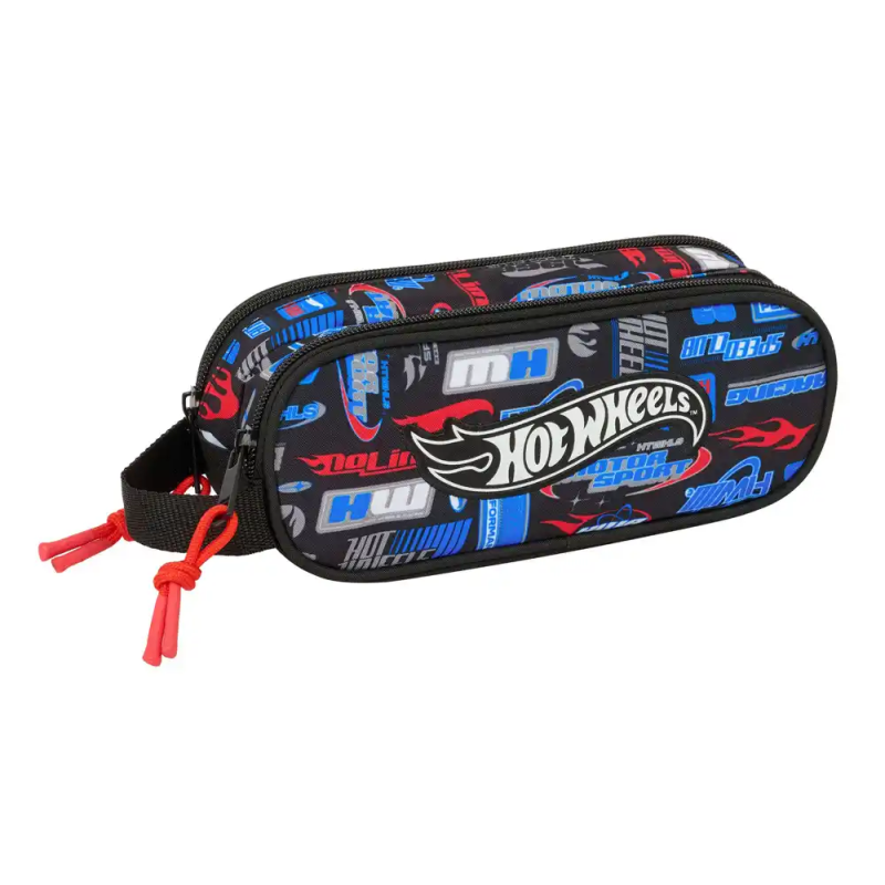 Bolso escolar portatodo safta doble hot wheels 80x210x60 mm