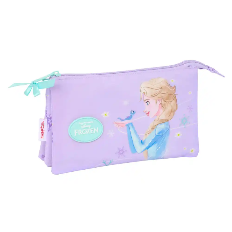 Bolso escolar portatodo safta triple frozen spirit 120x220x30 mm