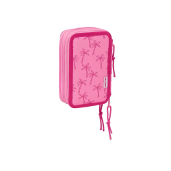 Plumier escolar safta triple 37 piezas stitch chill 195x125x55 mm