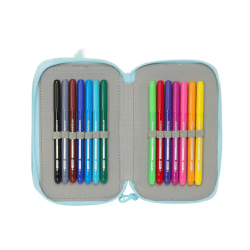 Plumier escolar safta triple 37 piezas furby 195x125x55 mm