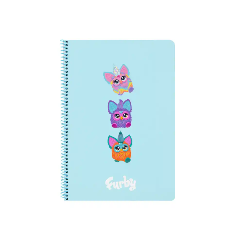 Cuaderno espiral safta folio 80h 60gr cuadro 4mm tapa extradura furby