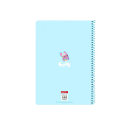 Cuaderno espiral safta folio 80h 60gr cuadro 4mm tapa extradura furby