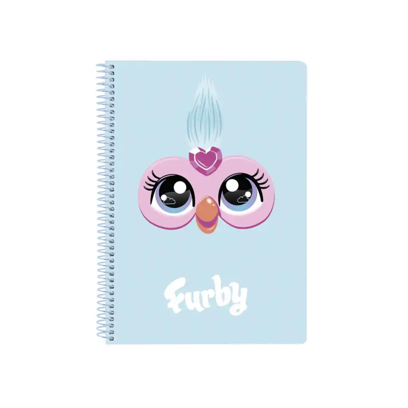 Cuaderno espiral safta cuarto 80h 60gr cuadro 4mm tapa extradura furby