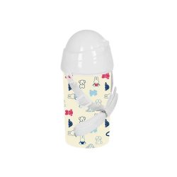 Botella portaliquidos safta 500ml apertura automatica con pajita miffy buddy 195x75x75 mm