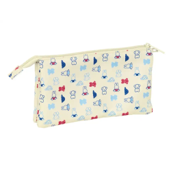 Bolso escolar portatodo safta triple reciclado y repelente al agua miffy buddy 120x220x30 mm