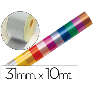 Cinta fantasia 10 mt x 31 mm plata