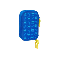 Plumier escolar safta triple 37 piezas batman preescolar 195x125x55 mm