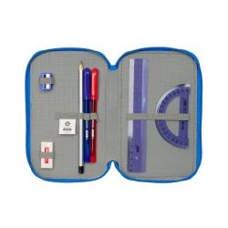 Plumier escolar safta triple 37 piezas batman preescolar 195x125x55 mm