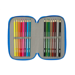 Plumier escolar safta triple 37 piezas batman preescolar 195x125x55 mm