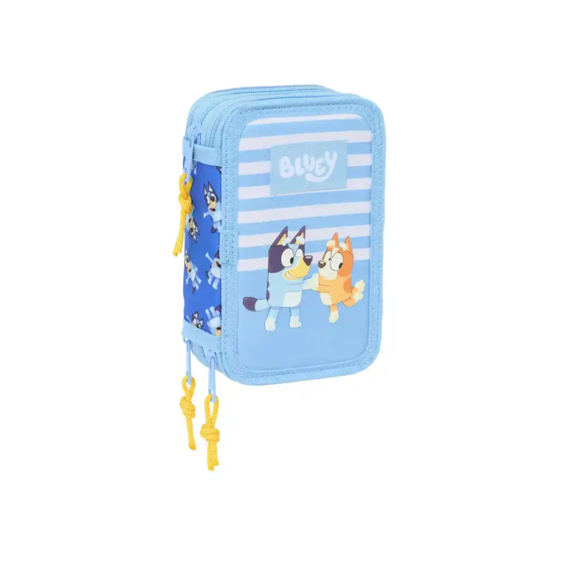 Plumier escolar safta triple 37 piezas bluey let s play 195x125x55 mm