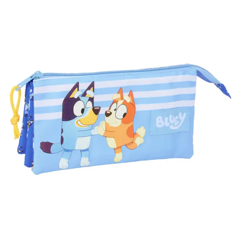 Bolso escolar portatodo safta triple bluey let s play 120x220x30 mm