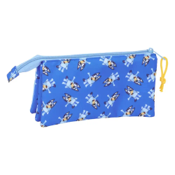 Bolso escolar portatodo safta triple bluey let s play 120x220x30 mm
