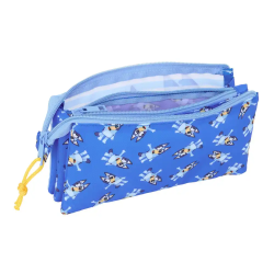 Bolso escolar portatodo safta triple bluey let s play 120x220x30 mm