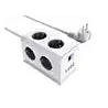 Regleta q-connect enchufe multiple 10 en 1 cable 1,4 mt 6 tomas de corriente+3 usb+1 usb tipo c 140x76x87mm