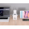 Regleta q-connect enchufe multiple 10 en 1 cable 1,4 mt 6 tomas de corriente+3 usb+1 usb tipo c 140x76x87mm