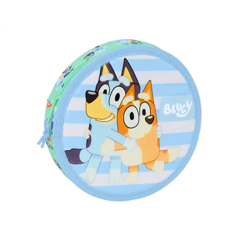 Plumier escolar safta redondo 18 piezas bluey sisters 35x210 mm