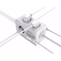 Regleta q-connect enchufe multiple 10 en 1 cable 1,4 mt 6 tomas de corriente+3 usb+1 usb tipo c 140x76x87mm