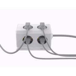 Regleta q-connect enchufe multiple 10 en 1 cable 1,4 mt 6 tomas de corriente+3 usb+1 usb tipo c 140x76x87mm