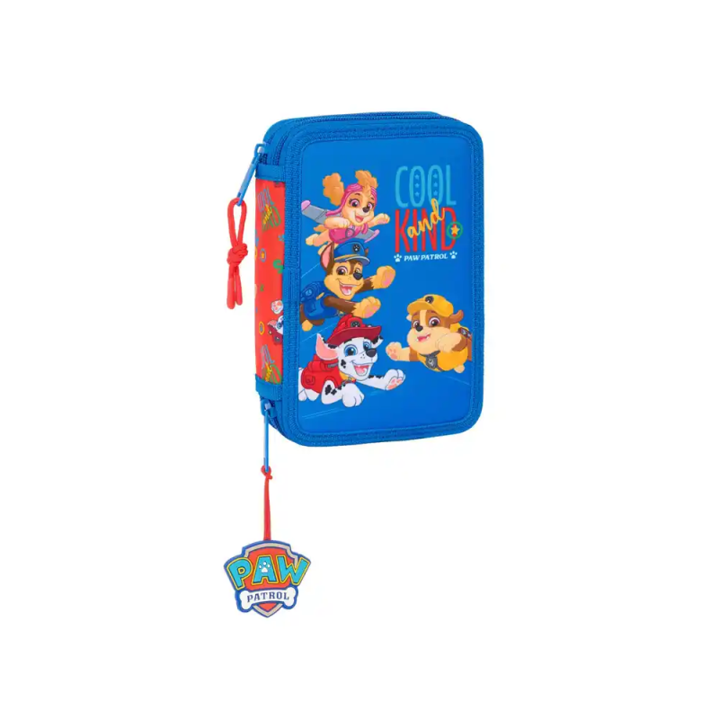 Plumier escolar safta doble pequeño 29 piezas paw patrol cool 195x125x40 mm