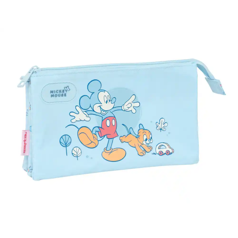 Bolso escolar portatodo safta triple mickey mouse baby 120x220x30 mm