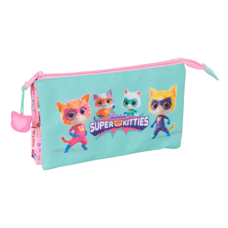 Bolso escolar portatodo safta triple superkitties 120x220x30 mm