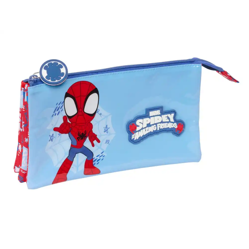 Bolso escolar portatodo safta triple spidey rescue 120x220x30 mm