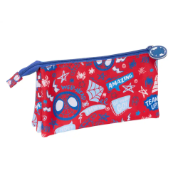 Bolso escolar portatodo safta triple spidey rescue 120x220x30 mm