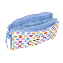 Bolso escolar portatodo safta triple reciclado smiley world joyful 120x220x30 mm