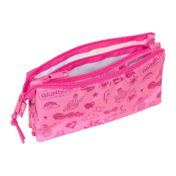 Bolso escolar portatodo safta triple rainbow high shine 120x220x30 mm