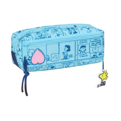 Bolso escolar portatodo safta triple con goma elastica 22cm snoopy love 85x220x60 mm