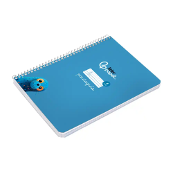 Cuaderno espiral liderpapel a5 pautaguia tapa dura 80h 90 gr cuadro pautado 4mm color azul