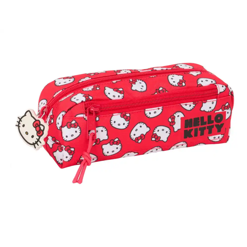 Bolso escolar portatodo safta triple con goma elastica 22cm hello kitty iconic 85x220x60 mm