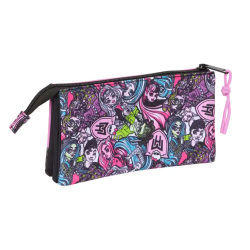 Bolso escolar portatodo safta triple monster high 120x220x30 mm