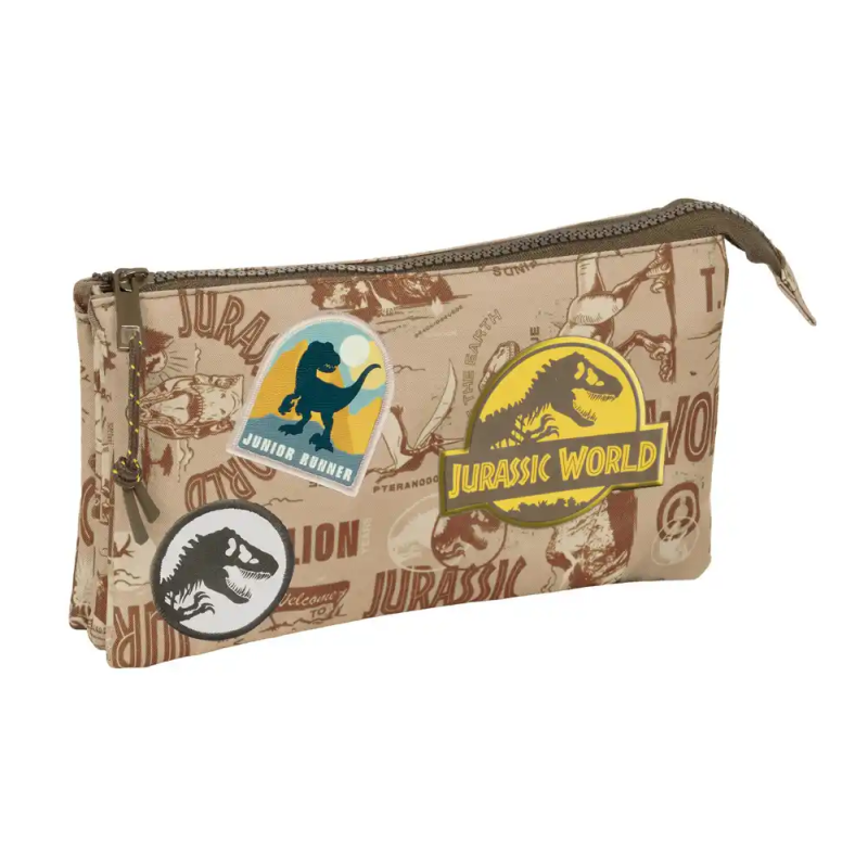 Bolso escolar portatodo safta triple jurassic world 120x220x30 mm