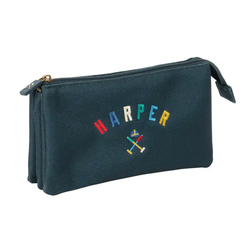 Bolso escolar portatodo safta triple harper & neyer 120x220x30 mm