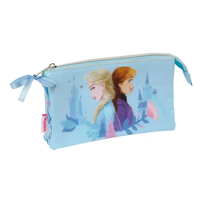 Bolso escolar portatodo safta triple frozen ice magic 120x220x30 mm