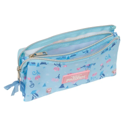 Bolso escolar portatodo safta triple frozen ice magic 120x220x30 mm