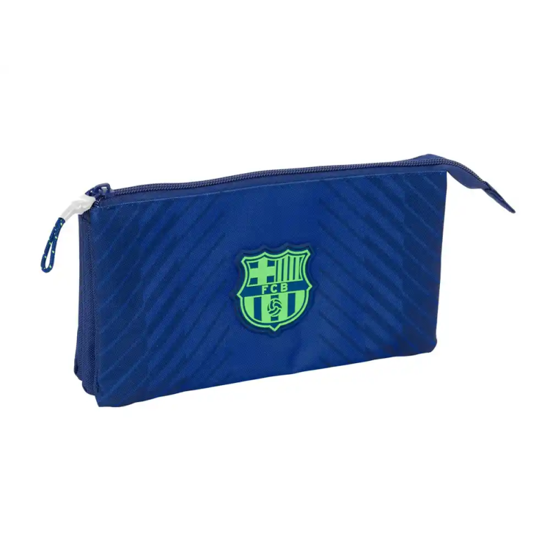 Bolso escolar portatodo safta triple f.c. barcelona navy blue 120x220x30 mm